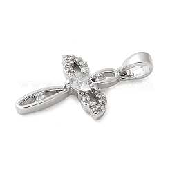Brass Micro Pave Cubic Zirconia Pendants&nbsp;KK-U056-30P