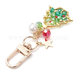 Christmas Tree Glass Pendant Decoration&nbsp;HJEW-TA00274
