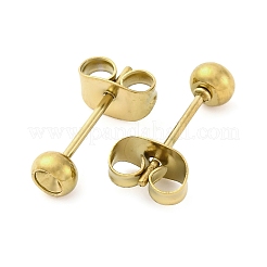 304 Stainless Steel Stud Earring Findings&nbsp;STAS-V003-09G-01