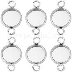 60Pcs 304 Stainless Steel Cabochon Connector Settings&nbsp;STAS-BBC0009-57A