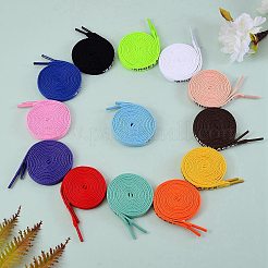 32Pcs 16 Colors Polyester Flat Custom Shoelace&nbsp;AJEW-SZ0001-91
