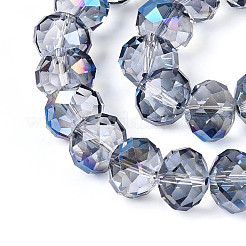 Transparent Glass Rondelle Beads Strands&nbsp;EGLA-T029-14mm-13T-01