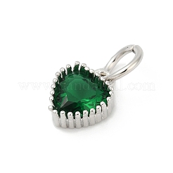 Brass Micro Pave Cubic Zirconia Pendants&nbsp;KK-H204-01P-06