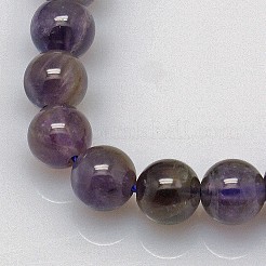 Natural Amethyst Round Bead Strands&nbsp;G-L170-8mm-03