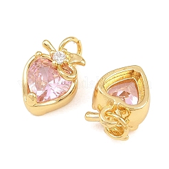 Brass Pave Cubic Zirconia Charms&nbsp;KK-Q085-17G-02