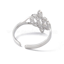 Non-Tarnish Sailor's Knot 304 Stainless Steel Hollow Open Cuff Ring for Men Women&nbsp;LS-RJEW-E073-05P