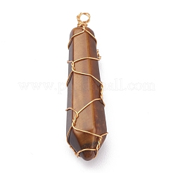 Natural Mixed Gemstone Pointed Pendants&nbsp;PALLOY-JF00615
