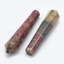 Natural Polychrome Jasper/Picasso Stone/Picasso Jasper Pointed Beads&nbsp;G-E490-E27
