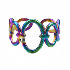 Open Oval Cuff Rings&nbsp;RJEW-N038-002