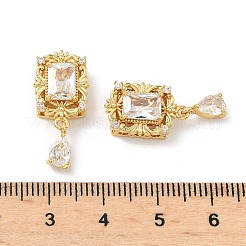 Brass Micro Pave Cubic Zirconia Beads&nbsp;KK-Z139-03G-02