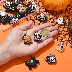20Pcs 10 Styles Halloween Themed Food Grade Eco-Friendly Silicone Focal Beads&nbsp;SIL-CJ0002-54