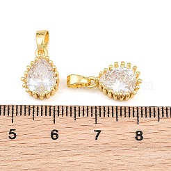 Brass Pave Cubic Zirconia Charms&nbsp;CU-CBA9AB3-01G-03