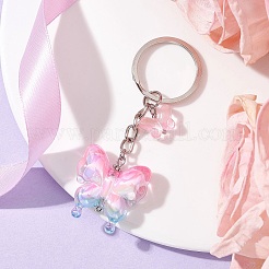 Glass & Acrylic Butterfly Keychain&nbsp;KEYC-JKC00649-01