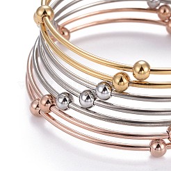 Fashion 201 Stainless Steel Bangle Sets&nbsp;X-BJEW-L664-023C-M-1
