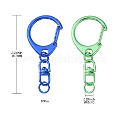 10Pcs Spray Painted Alloy Swivel Snap Hook&nbsp;FIND-YW0001-78