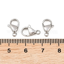 Tarnish Resistant 316 Surgical Stainless Steel Lobster Claw Clasps&nbsp;X-STAS-316-FL12A