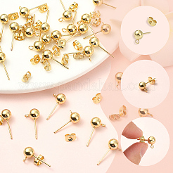40Pcs 304 Stainless Steel Stud Earring Findings&nbsp;STAS-SC0010-54