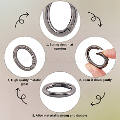 20Pcs Zinc Alloy Spring Gate Rings&nbsp;FIND-SP0004-30B