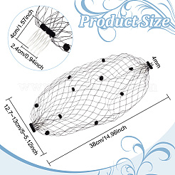 Nylon Fascinator Mesh Face Veil&nbsp;OHAR-WH0034-09A-01