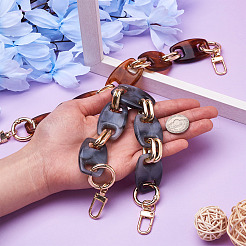 2Pcs 2 Colors Acrylic Curb Chain Bag Strap&nbsp;FIND-GN0001-28