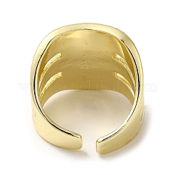 Brass Open Cuff Rings&nbsp;RJEW-Q778-06G