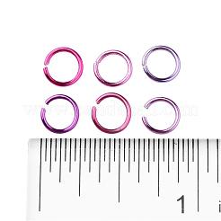 6 Colors Aluminum Wire Open Jump Rings&nbsp;ALUM-JP0001-01C