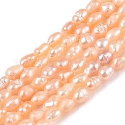 Natural Cultured Freshwater Pearl Beads Strands&nbsp;PEAR-N012-02H-03