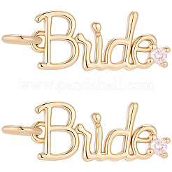 8Pcs Rack Plating Brass Micro Pave Clear Cubic Zirconia Pendants&nbsp;KK-BBC0029-15