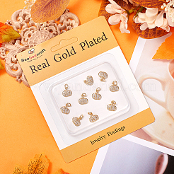 12Pcs Brass Micro Pave Clear Cubic Zirconia Charms&nbsp;KK-BBC0014-62