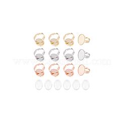 DIY Oval Blank Dome Adjustable Ring Making Kit&nbsp;STAS-UN0039-93