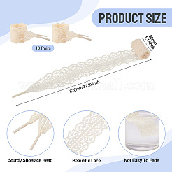 10 Pairs Polyester Lace Shoelaces&nbsp;AJEW-TA0003-14B