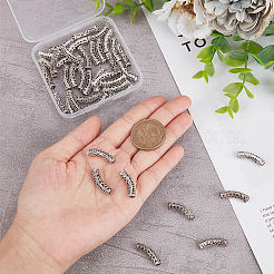 SUPERFINDING 40Pcs Brass Hollow Tube Beads&nbsp;KK-FH0003-30