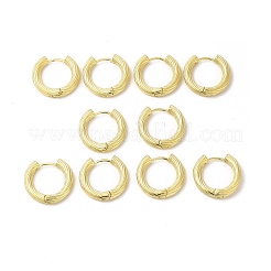 Rack Plating Brass Hinged Textured Hoop Earrings for Women&nbsp;EJEW-E270-21G