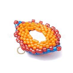 Seed Beads Beaded Charms&nbsp;PALLOY-MZ00274