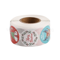 500Pcs Christmas Theme Round Stickers&nbsp;AJEW-S090-04D
