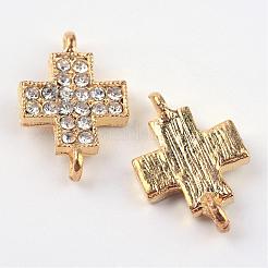 Alloy Rhinestone Links connectors&nbsp;ALRI-Q065-08G