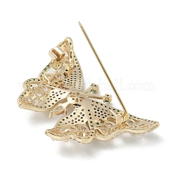 Butterfly Brass Cubic Zirconia Brooches&nbsp;JEWB-Q013-04G