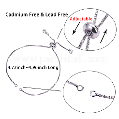 Rack Plating Brass Chain Slider Bracelets Making&nbsp;KK-SC0001-10-RS
