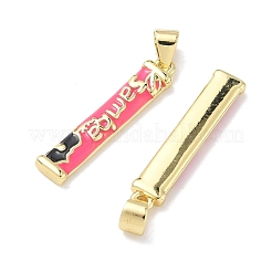 Brass Enamel Pendants&nbsp;KK-P349-12G