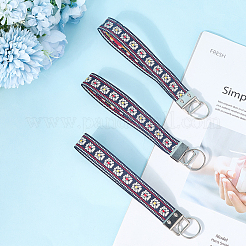 Iron with Polyester Inwrought Keychain&nbsp;KEYC-WH20054-011B