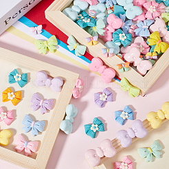 80Pcs 4 Styles Resin Cabochons&nbsp;CRES-SC0003-06E