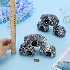 4Pcs 2 Bags Resin Aquarium Cave Stone Micro Landscape Scene Ornaments&nbsp;DJEW-GO0001-14