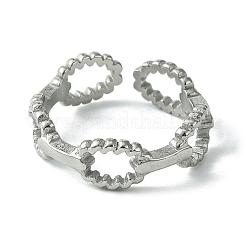 Non-Tarnish 304 Stainless Steel Open Cuff Ring&nbsp;RJEW-L110-038P