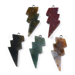 Natural Moss Agate Pendants&nbsp;G-N332-53-A09
