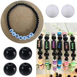 500Pcs 2 Colors Opaque Acrylic Beads&nbsp;MACR-SP0001-81B