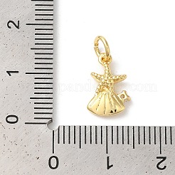 Rack Plating Brass Clear Cubic Zirconia Pendants&nbsp;KK-Z056-27G