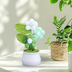 1Pc Hand Knitted Potted Plants Crochet Flower&nbsp;DJEW-SC0001-15B