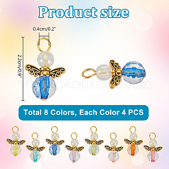 32Pcs Glass Pendants&nbsp;PALLOY-PH01670