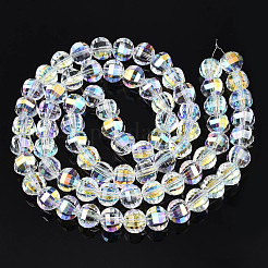 Electroplate Transparent Glass Beads Strands&nbsp;X-EGLA-N002-30-C01