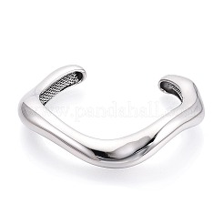 304 Stainless Steel Cuff Bangles for Women&nbsp;LS-BJEW-N038-01P